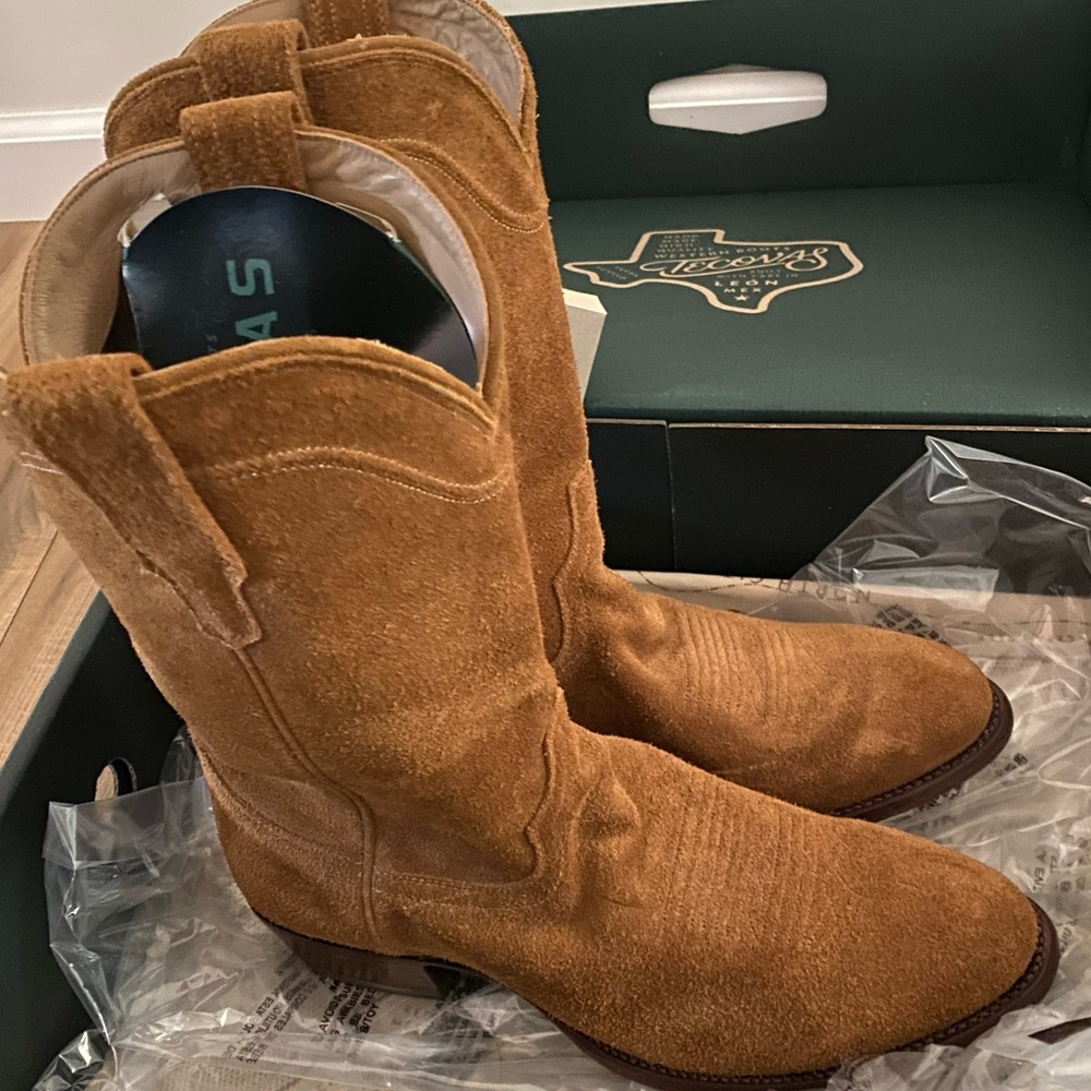NWT Tecovas Johnny Honey Suede Cowboy Boots Men’s